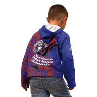 Saipan Northern Mariana Islands Kid Hoodie Polynesian Tribal Tattoo Art With Hibiscus Flowers And Seal TS04 - Polynesian Pride