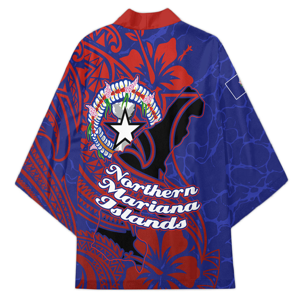 Saipan Northern Mariana Islands Kimono Polynesian Tribal Tattoo Art With Hibiscus Flowers And Seal
