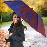 Saipan Northern Mariana Islands Umbrella Polynesian Tribal Tattoo Art With Hibiscus Flowers And Seal
