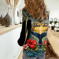 Personalized Masefau American Samoa Whale Women Casual Shirt Polynesian Tribal Pattern Tropical Hibiscus