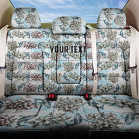 Personalized Masefau American Samoa Back Car Seat Cover Vintage Whale Hibiscus Ocean Waves