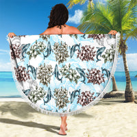Personalized Masefau American Samoa Beach Blanket Vintage Whale Hibiscus Ocean Waves