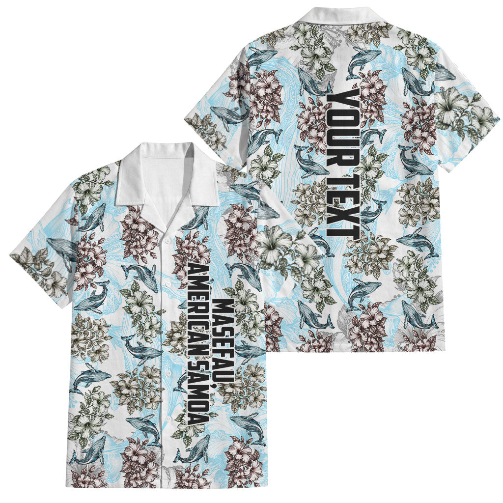 Personalized Masefau American Samoa Family Matching Short Sleeve Bodycon Dress and Hawaiian Shirt Vintage Whale Hibiscus Ocean Waves