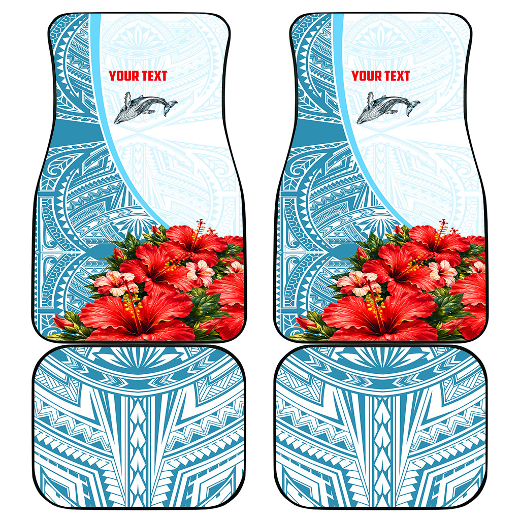 Personalized American Samoa Masefau Car Mats Hibiscus Tropical Floral Whale Polynesian Tribal Pattern