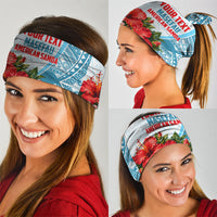 Personalized American Samoa Masefau Neck Gaiter Hibiscus Tropical Floral Whale Polynesian Tribal Pattern