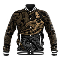 Polynesian Baseball Jacket Hammerhead Shark Tribal Pattern TS04 Unisex Black/Yellow - Polynesian Pride