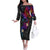 Turtle and Plumeria - Polynesian Off The Shoulder Long Sleeve Dress TS04 Women Gradient - Polynesian Pride