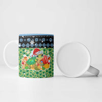 Micronesia Christmas Ceramic Mug with Santa Turtle Coral Reef and Holiday Ocean Pattern TS04 - Polynesian Pride
