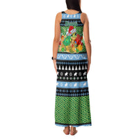 Micronesia Christmas Family Matching Tank Maxi Dress and Hawaiian Shirt with Santa Turtle Coral Reef and Holiday Ocean Pattern TS04 - Polynesian Pride