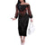Feminine Polynesian Off The Shoulder Long Sleeve Dress Mandala Tattoo Style TS04 Women Black - Polynesian Pride