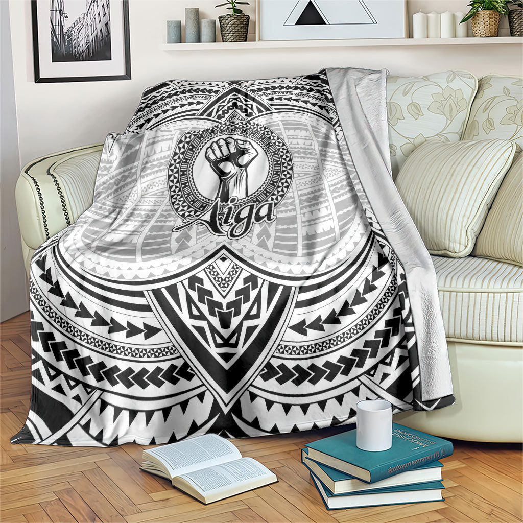 Aiga Samoa Raised Fist Blanket Polynesian Tribal Tattoo Art Family Pride