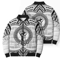 Aiga Samoa Raised Fist Bomber Puffer Jacket Polynesian Tribal Tattoo Art Family Pride TS04 - Polynesian Pride