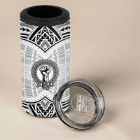 Aiga Samoa Raised Fist 4 in 1 Can Cooler Tumbler Polynesian Tribal Tattoo Art Family Pride TS04 - Polynesian Pride