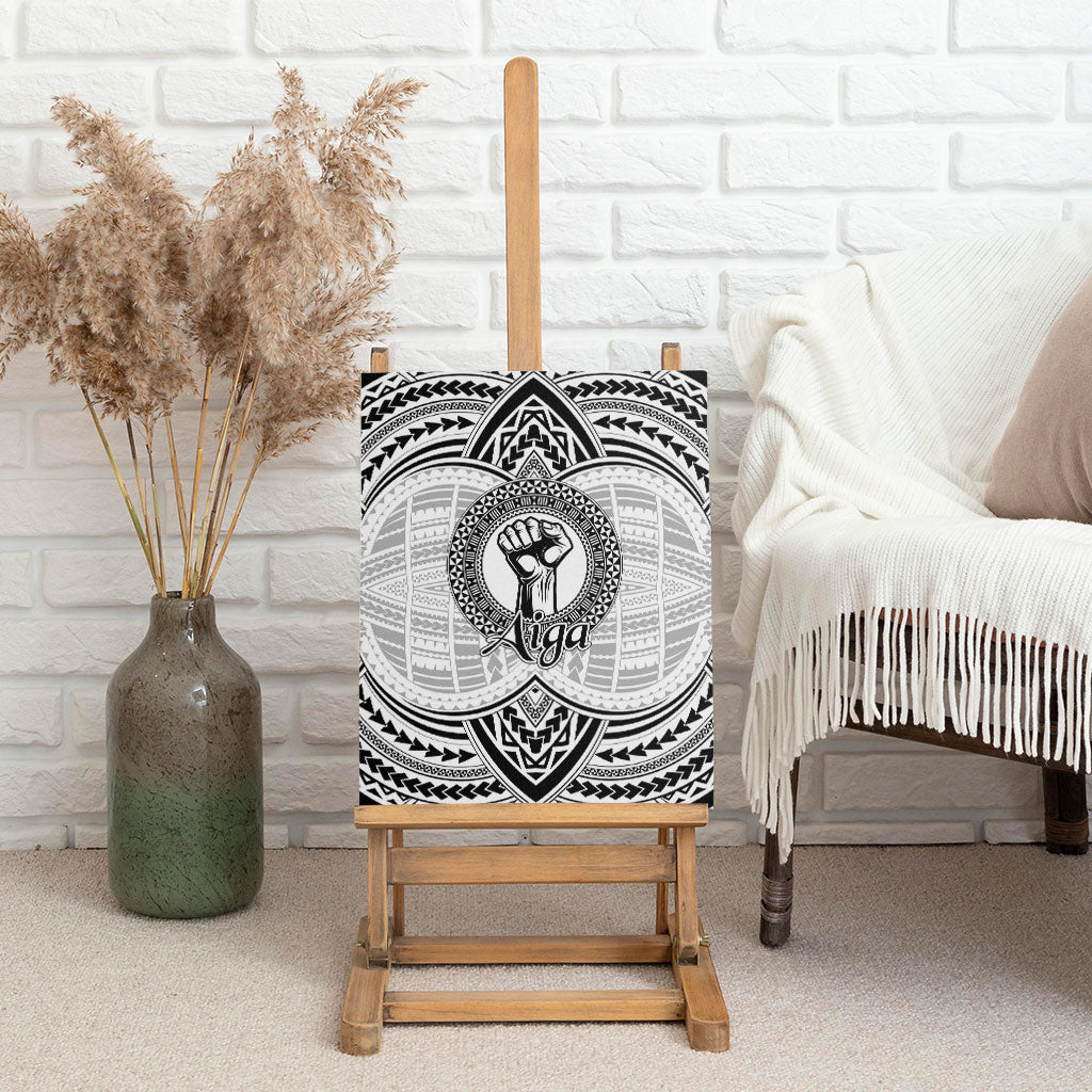 Aiga Samoa Raised Fist Canvas Wall Art Polynesian Tribal Tattoo Art Family Pride TS04 - Polynesian Pride
