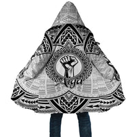 Aiga Samoa Raised Fist Cloak Polynesian Tribal Tattoo Art Family Pride TS04 Unisex White Black - Polynesian Pride