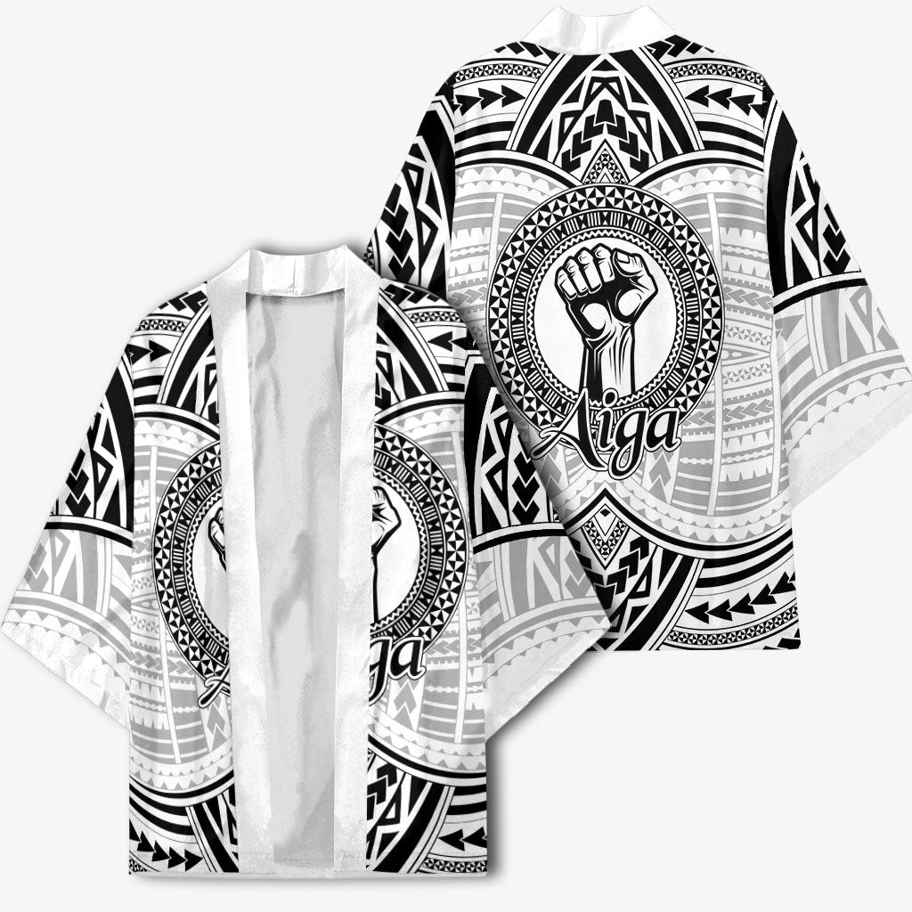 Aiga Samoa Raised Fist Kimono Polynesian Tribal Tattoo Art Family Pride TS04 - Polynesian Pride