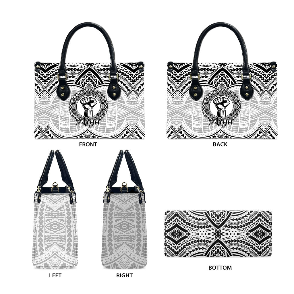 Aiga Samoa Raised Fist Leather Bag Polynesian Tribal Tattoo Art Family Pride TS04 - Polynesian Pride