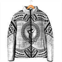Aiga Samoa Raised Fist Padded Jacket Polynesian Tribal Tattoo Art Family Pride TS04 - Polynesian Pride