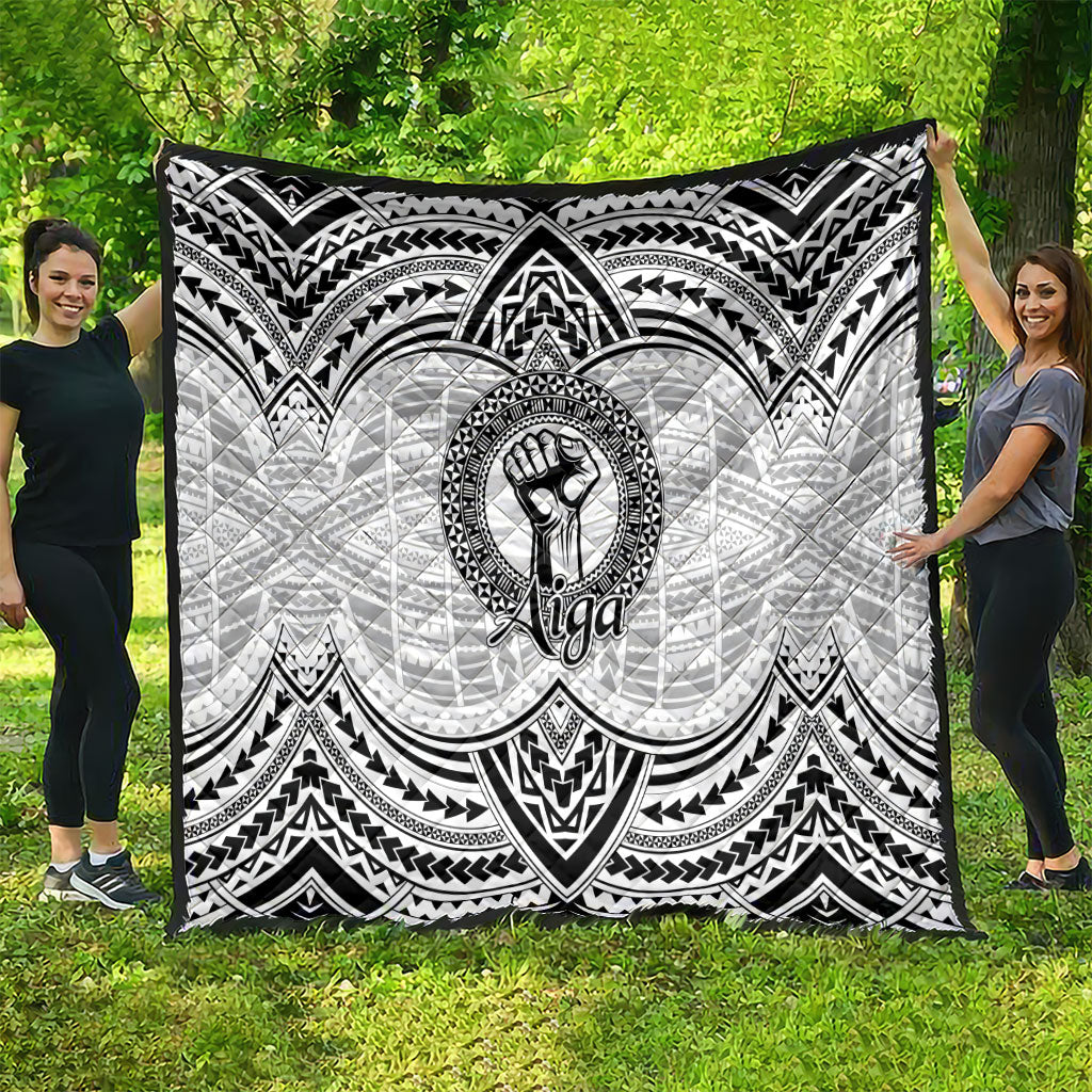 Aiga Samoa Raised Fist Quilt Polynesian Tribal Tattoo Art Family Pride TS04 - Polynesian Pride