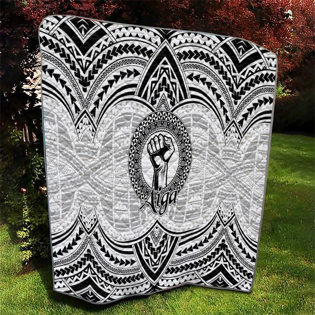 Aiga Samoa Raised Fist Quilt Polynesian Tribal Tattoo Art Family Pride TS04 - Polynesian Pride