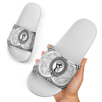 Aiga Samoa Raised Fist Slide Sandals Polynesian Tribal Tattoo Art Family Pride TS04 - Polynesian Pride