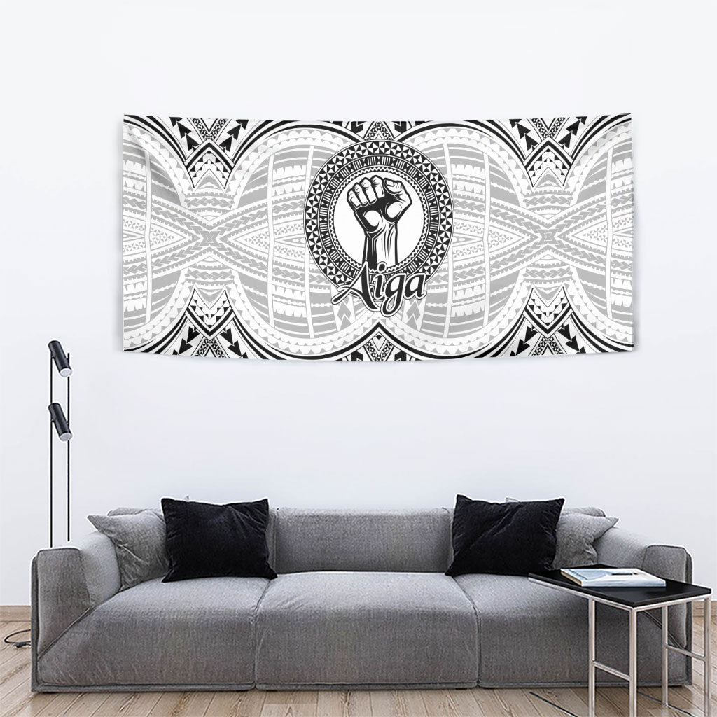 Aiga Samoa Raised Fist Tapestry Polynesian Tribal Tattoo Art Family Pride TS04 - Polynesian Pride
