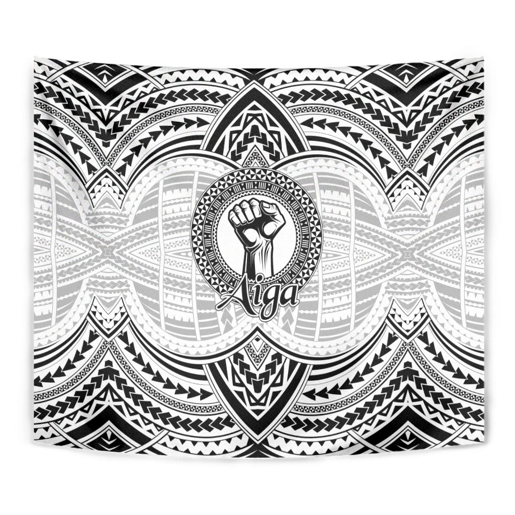 Aiga Samoa Raised Fist Tapestry Polynesian Tribal Tattoo Art Family Pride TS04 - Polynesian Pride