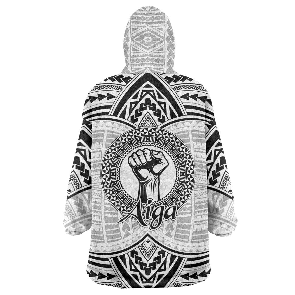 Aiga Samoa Raised Fist Wearable Blanket Hoodie Polynesian Tribal Tattoo Art Family Pride TS04 - Polynesian Pride
