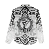 Aiga Samoa Raised Fist Women Casual Shirt Polynesian Tribal Tattoo Art Family Pride TS04 - Polynesian Pride