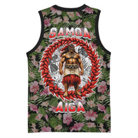 Samoa Aiga Polynesian Basketball Jersey Tropical Floral Hibiscus Pattern Island Heritage TS04 - Polynesian Pride