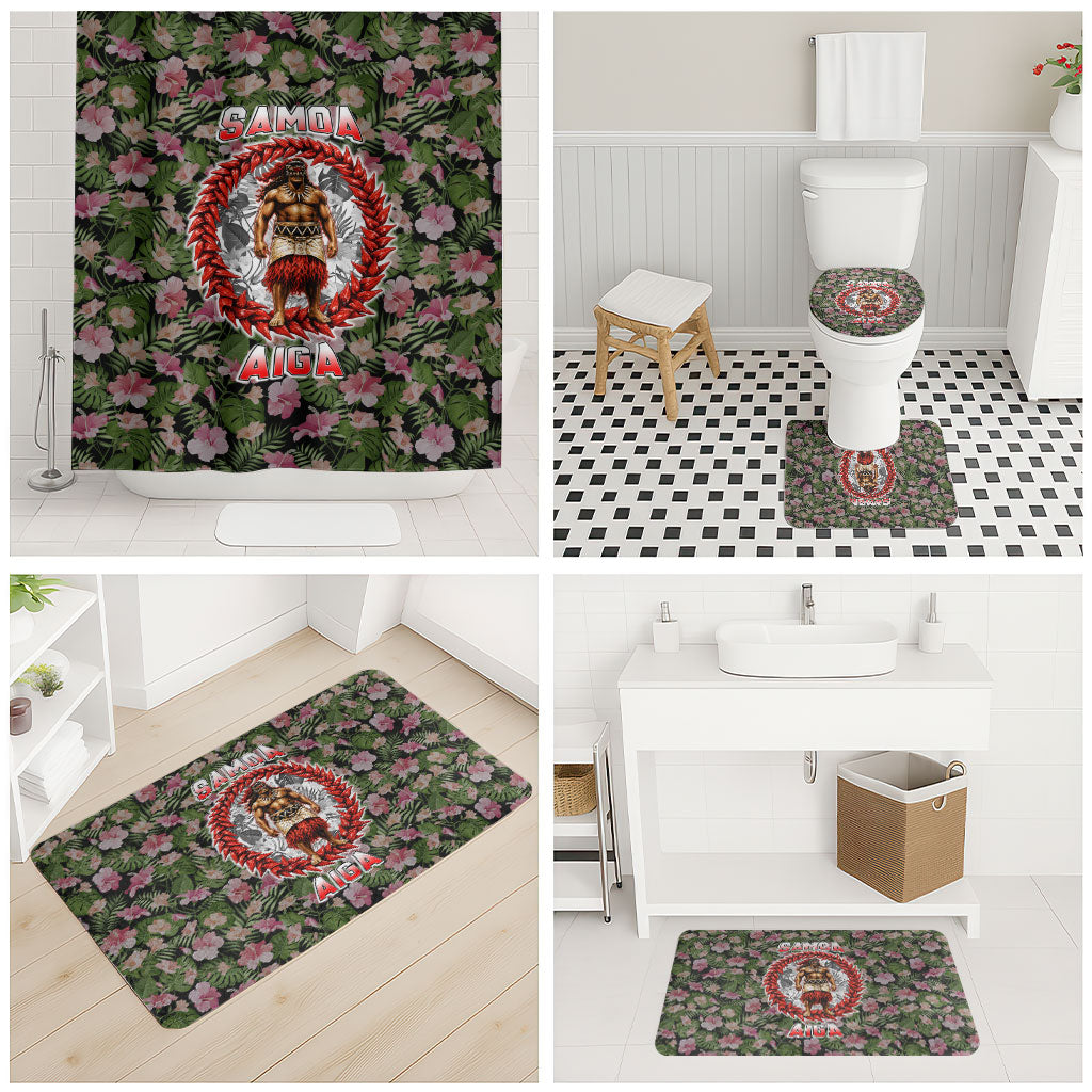 Samoa Aiga Polynesian Bathroom Set Tropical Floral Hibiscus Pattern Island Heritage TS04 - Polynesian Pride