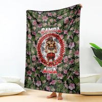 Samoa Aiga Polynesian Blanket Tropical Floral Hibiscus Pattern Island Heritage
