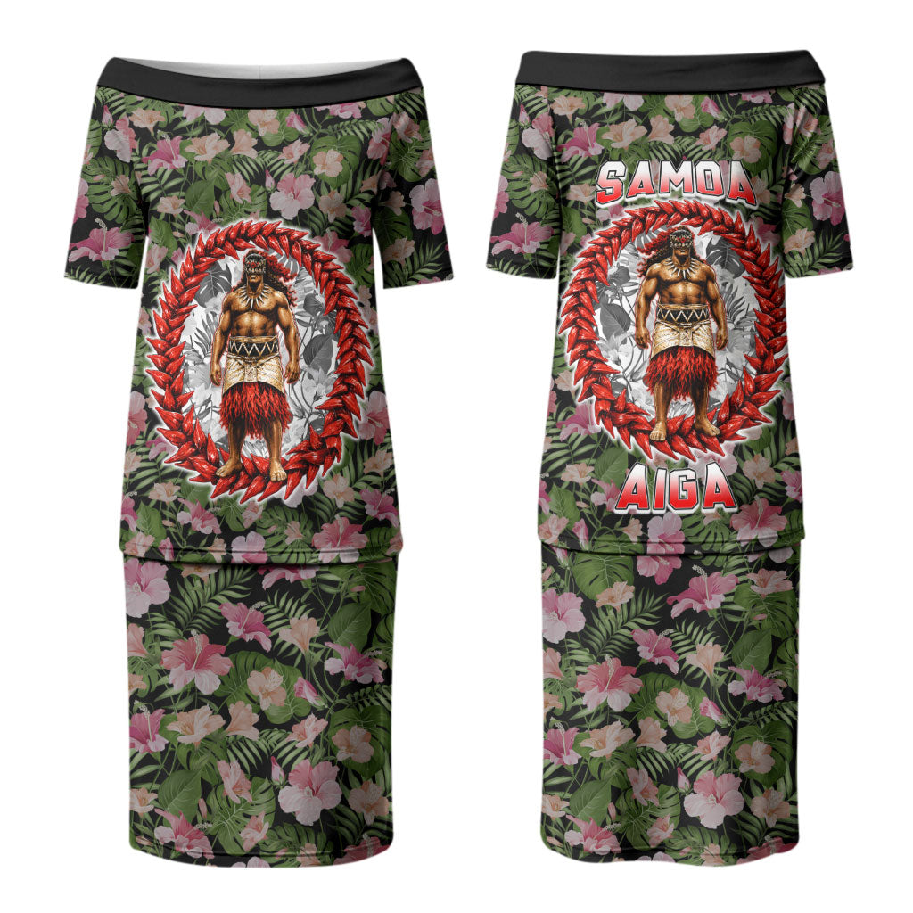 Samoa Aiga Polynesian Couples Matching Puletasi and Hawaiian Shirt Tropical Floral Hibiscus Pattern Island Heritage TS04 - Polynesian Pride