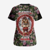 Samoa Aiga Polynesian Scrub Top Tropical Floral Hibiscus Pattern Island Heritage TS04 - Polynesian Pride
