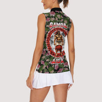Samoa Aiga Polynesian Women Sleeveless Polo Shirt Tropical Floral Hibiscus Pattern Island Heritage TS04 - Polynesian Pride