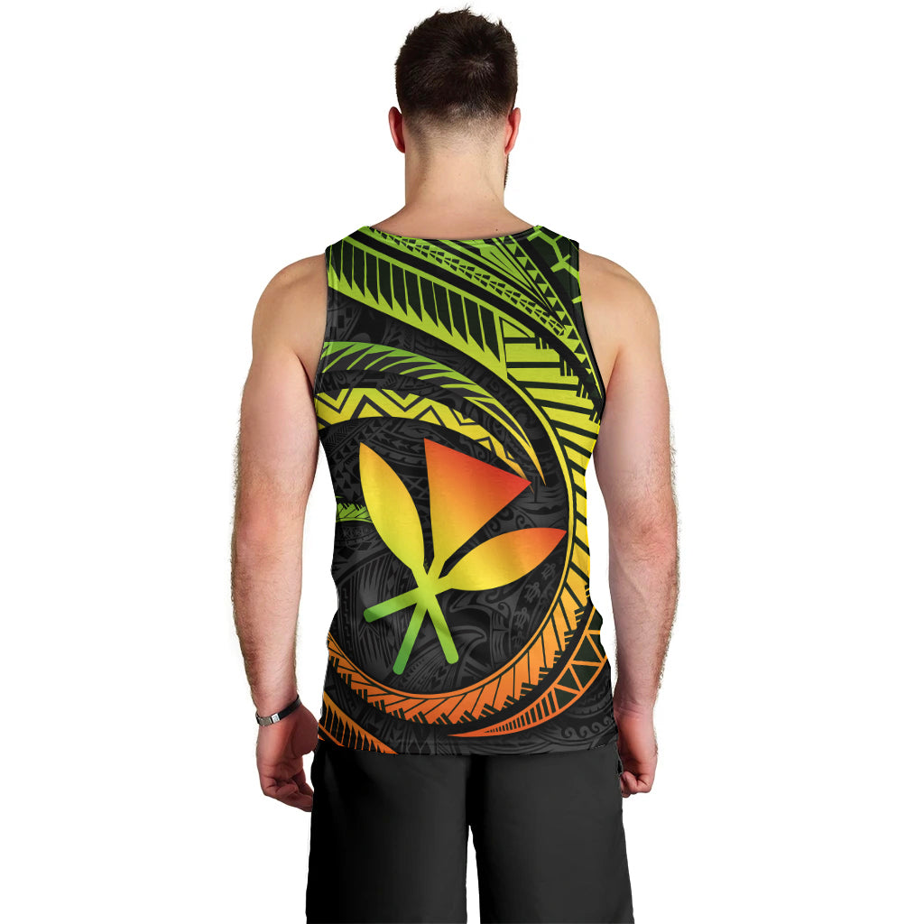 Hawaii Kanaka Maoli Men Tank Top Polynesian Tornado Infusion Gradient TS04 - Polynesian Pride