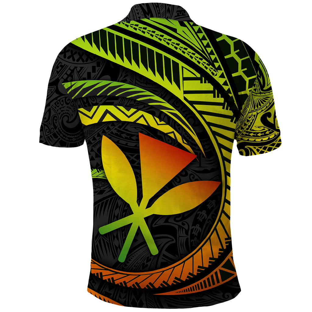 Hawaii Kanaka Maoli Polo Shirt Polynesian Tornado Infusion Gradient TS04 - Polynesian Pride