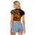 Zodiac Scorpio Raglan Cropped T Shirt Polynesian in Orange TS04 - Polynesian Pride