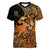 Zodiac Scorpio Women V Neck T Shirt Polynesian in Orange TS04 Female Orange - Polynesian Pride