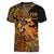Zodiac Scorpio Women V Neck T Shirt Polynesian in Orange TS04 - Polynesian Pride