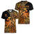 Zodiac Scorpio Women V Neck T Shirt Polynesian in Orange TS04 - Polynesian Pride