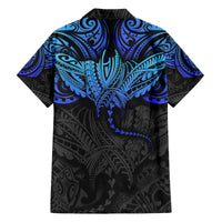 Polynesian Ray Pattern Family Matching Off Shoulder Long Sleeve Dress and Hawaiian Shirt TS04 - Polynesian Pride