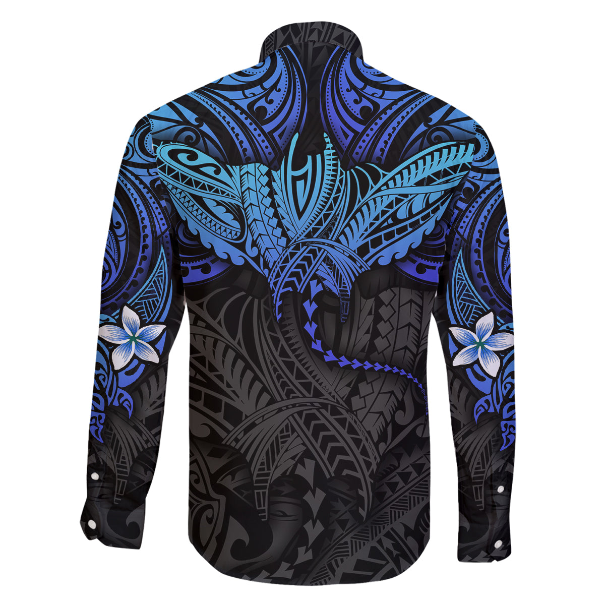 Polynesian Ray Pattern Family Matching Off Shoulder Short Dress and Hawaiian Shirt TS04 - Polynesian Pride
