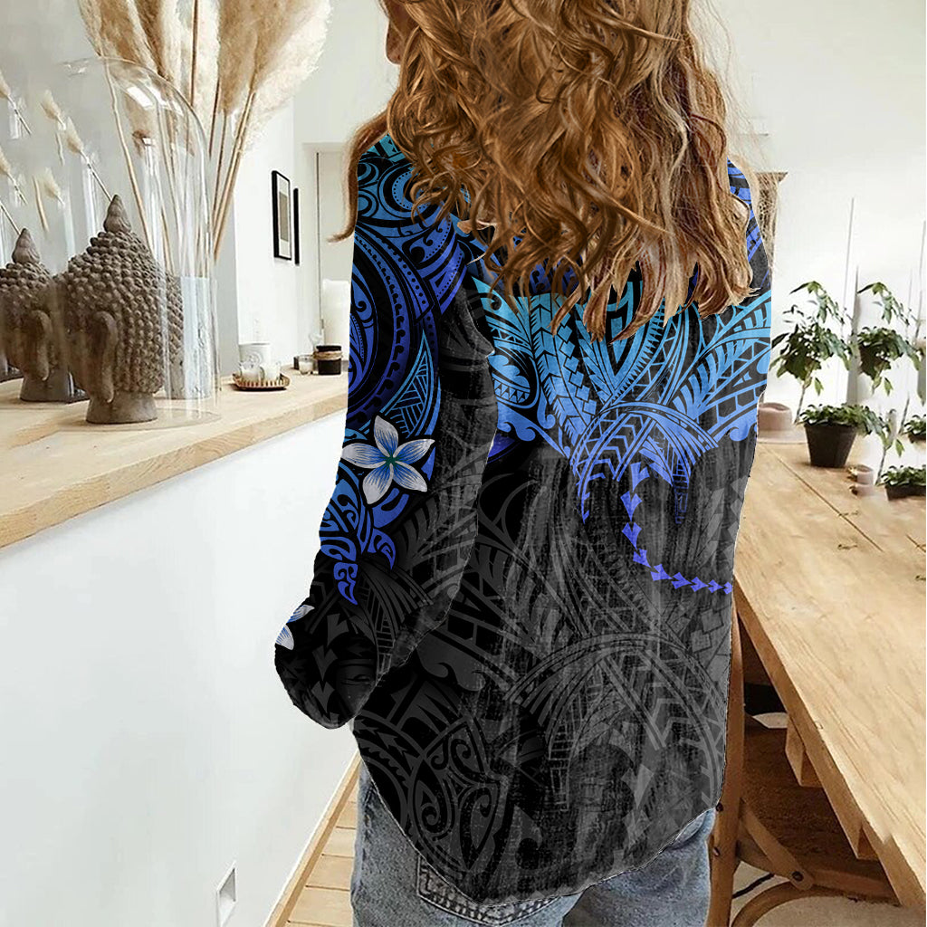 Polynesian Ray Pattern Women Casual Shirt TS04 - Polynesian Pride