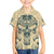Polynesian Family Matching Puletasi Dress and Hawaiian Shirt Warrior Skull with Tribal Patterns Tattoo Design TS04 Son's Shirt Yellow - Polynesian Pride