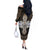 Polynesian Hawaii Tattoo Off The Shoulder Long Sleeve Dress TS04 - Polynesian Pride