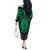 Polynesian Off The Shoulder Long Sleeve Dress Abstract Tiki TS04 - Polynesian Pride