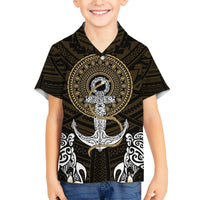 Polynesian Swordfish Hawaiian Shirt with Anchor Pattern and Tribal Turtle TS04 - Polynesian Pride
