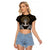 Polynesian Swordfish Raglan Cropped T Shirt with Anchor Pattern and Tribal Turtle TS04 - Polynesian Pride