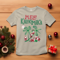 Mele Kalikimaka Santa Climb Palm Tree Hawaiian Christmas T Shirt TS09 Sand - Polynesian Pride
